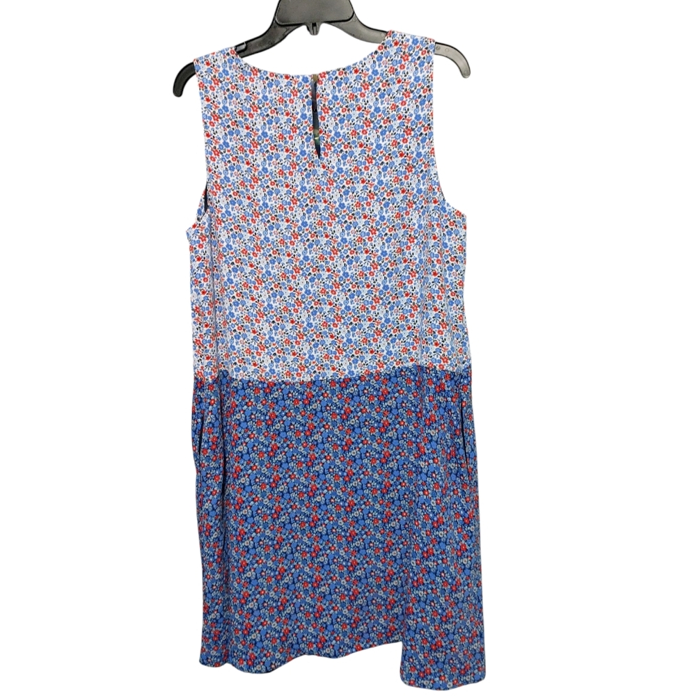 Tommy Hilfiger Blue Floral Sleeveless Fit & Flare Dress Women's Size Large NWT - Picture 3 of 11